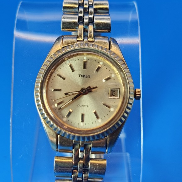 Vintage 1992 Timex Presidential Date 24mm‎ Women\'s Quartz Watch Sunburst Dial main image 4